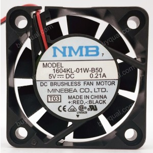 NMB 1604KL-01W-B50 5V 0.21A 2wires Cooling Fan