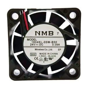 NMB 1604KL-05W-B50 24V 0.08A 2wires Cooling Fan