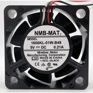 NMB 1606KL-01W-B49 5V 0.21A 3wires cooling fan