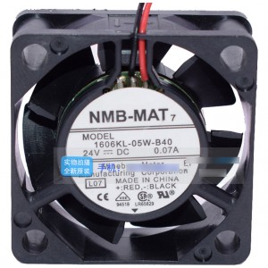 NMB 1606KL-05W-B40 24V 0.07A 2wires Cooling Fan - New