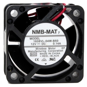 NMB 1608VL-04W-B50 12V 0.14A 2wires Cooling Fan