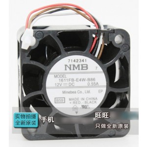 NMB 1611FB-E4W-B86 12V 0.55A 4wires cooling fan