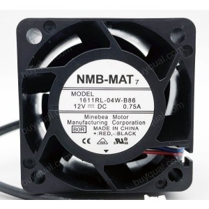 NMB 1611RL-04W-B80 1611RL-04W-B86 12V 0.75A 2wires Cooling Fan