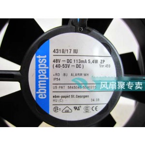 Ebmpapst 4318/17 IU 48V 5.4W 3wires Cooling Fan