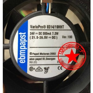 Ebmpapst 8314/19HHT 24V 300mA 7.2W 4wires Cooling Fan