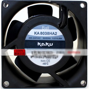 KAKU KA8038HA2 220/240V 0.07/0.06A 15/12W Cooling Fan