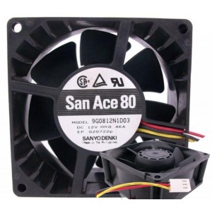 Sanyo 9G0812N1D03 12V 0.46A Cooling Fan