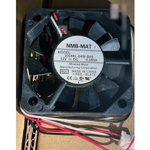 NMB 2004KL-04W-B49 12V 0.085A 3wires Cooling Fan