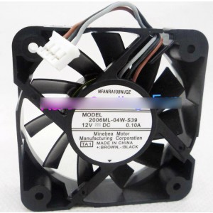 NMB 2006ML-04W-S39 12V 0.07A 3wires Cooling Fan