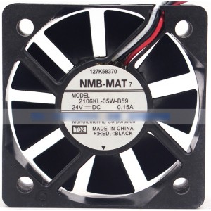 NMB 2106KL-05W-B59 24V 0.15A 3wires Cooling Fan