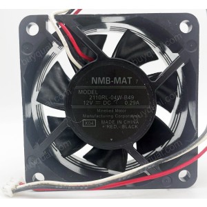 NMB 2110RL-04W-B49 12V 0.29A 3wires Cooling Fan