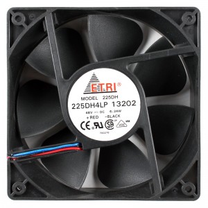 ETRI 225DH4LP 225DH4LP13202 48V 0.13A 6.24W 3wires Cooling Fan