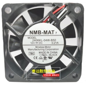 NMB 2406KL-04W-B50 12V 0.21A 2wires Cooling Fan