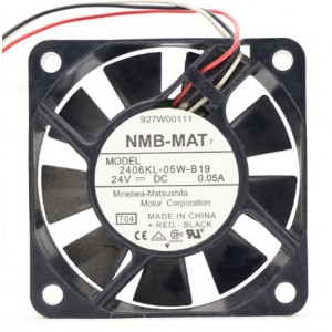 NMB 2406KL-05W-B19 24V 0.05A 3wires Cooling Fan