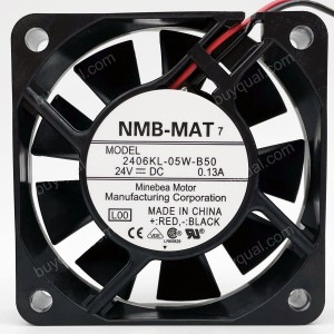 NMB 2406KL-05W-B50 24V 0.13A 2wires Cooling Fan