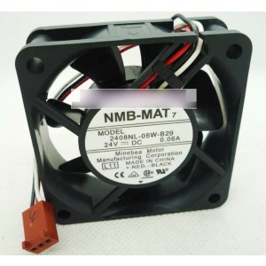 NMB 2408NL-05W-B29 24V 0.06A 3wires Cooling Fan