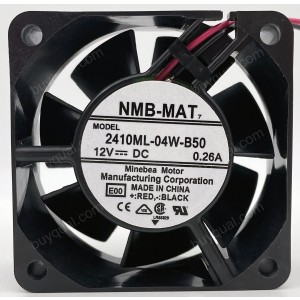 NMB 2410ML-04W-B50 2410ML-04W-B50-E00 12V 0.26A 2wires Cooling Fan