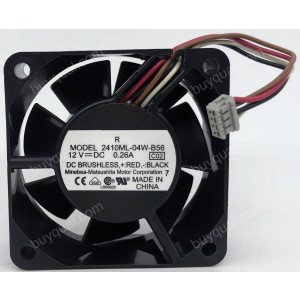 NMB 2410ML-04W-B56 12V 0.26A 4wires Cooling Fan