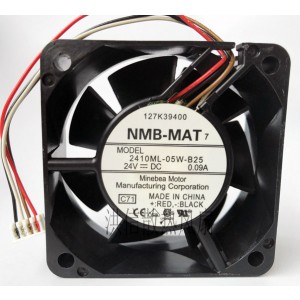 NMB 2410ML-05W-B25 24V 0.09A 4wires Cooling Fan