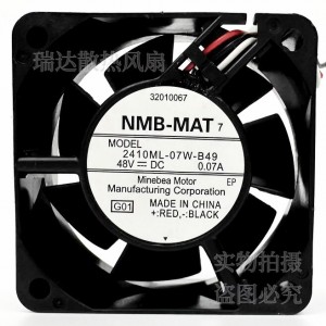 NMB 2410ML-07W-B49 48V 0.07A 3wires Cooling Fan
