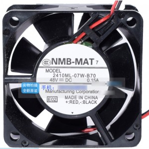 NMB 2410ML-07W-B70 48V 0.15A 2wires Cooling Fan