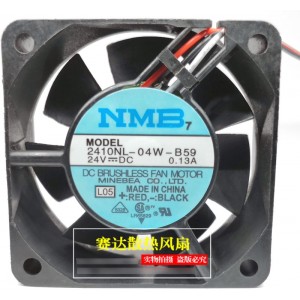 NMB 2410NL-04W-B59 24V 0.13A 3wires Cooling Fan