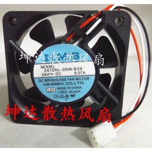NMB 2410NL-05W-B39 24V 0.07A 3wires Cooling Fan 