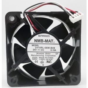 NMB 2410RL-05W-B49 2410RL-04W-B19 2410RL-05W-B69 24V 0.10A 3wires cooling fan