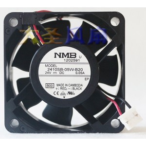 NMB 2410SB-05W-B20 2410SB-05W-B20-B00 24V 0.05A 2wires Cooling Fan