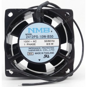 NMB 2412PS-10W-B30 2412PS-10W-B30-B00 100V 6/5W 2wires Cooling Fan
