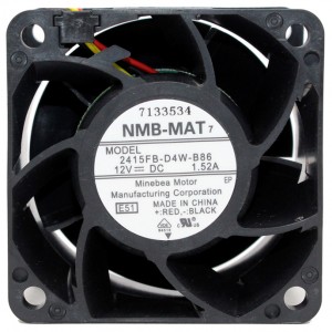 NMB 2415FB-D4W-B86 12V 1.52A 3wires Cooling Fan