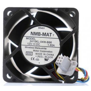 NMB 2415KL-04W-B86 12V 1.65A 4wires Cooling Fan