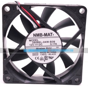 NMB 2806KL-04W-B39 12V 0.17A 3wires cooling fan