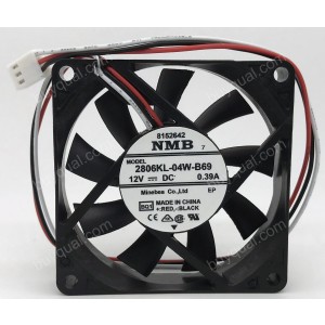 NMB 2806KL-04W-B69 12V 0.39A 3wires Cooling Fan