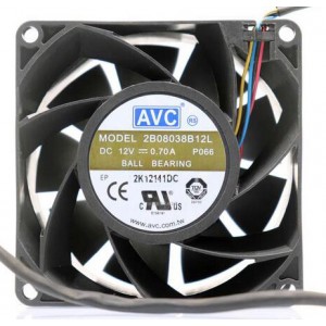 AVC 2B08038B12L 12V 0.70A 4wires Cooling Fan