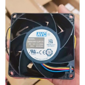 AVC 2B08038B12UP175 12V 2.64A 4wires Cooling Fan