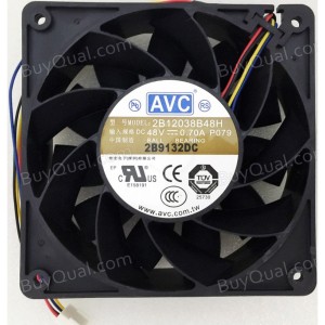 AVC 2B12038B48H 48V 0.7A 4 wires Cooling Fan