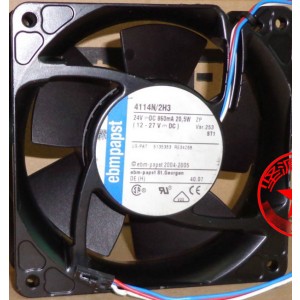 Ebmpapst 4114N/2H3 24V 810mA 19.5W 3wires Cooling Fan
