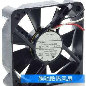 NMB 2406GL-04W-B29 12V 0.072A 3wires Cooling Fan