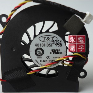 T&T 4010H05F 5V 0.42A 3wires cooling fan
