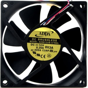 ADDA AD0812UB-A7BGL 12V 0.26A 4wires Cooling Fan