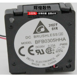 DELTA BFB0305HHA 5V 0.23A 2 wires Cooling Fan