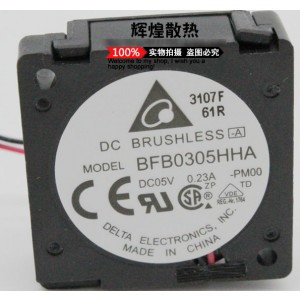 DELTA BFB0305HHA 5V 0.23A 2 wires Cooling Fan