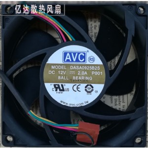 AVC DASA0925B2S 12V 2.0A 4wires cooling fan