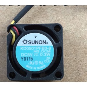 SUNON KD0501PFB3-8 5V 0.3W 3wires Cooling Fan