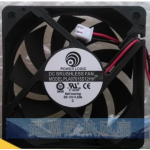 POWER LOGIC PLA07015D12HH 12V 0.22A 2wires cooling fan