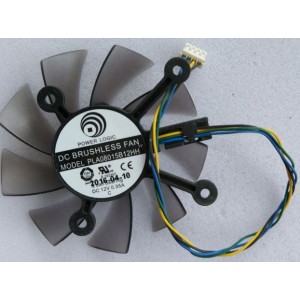 POWER LOGIC PLA08015B12HH 12V 0.35A 4wires Cooling Fan