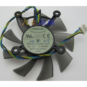 EVERFLOW R128015SU 12V 0.50A 4wires Cooling Fan