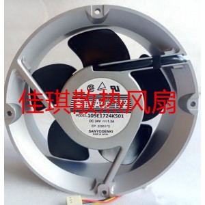 Sanyo 109E1724K501 24V 1.3A 3wires Cooling Fan