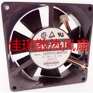 SANYO 109P0924W4D05 24V 0.12A 3wires cooling fan